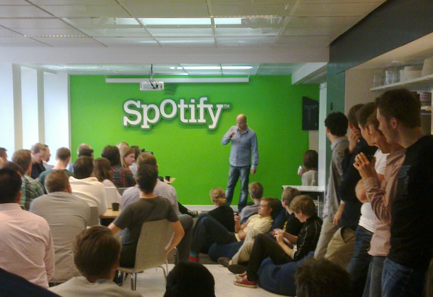 Oficinas de Spotify durante una presentación interna